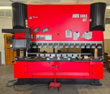 130 Ton, Amada #HDS-1303NT, CNC hydraulic press brake, with back gauge, 10.6'OA, 106.3" between housing, 2011