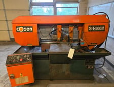 Cosen #SH-500M, horizontal band saw, 163.4" x 1.06" x .035" blade, 3 HP, 2010