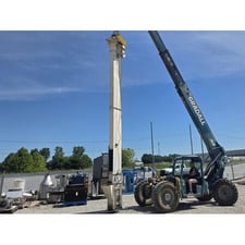 Mild steel bucket elevator, 25' discharge height, 28' 3" OA, 5" x 4" HDPE buckets, 5 HP, 208-230/460 V.