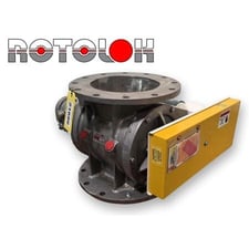 12" Rotolok #RVCSSS2BYOSA, 304 Stainless Steel round body rotary airlock valve, 8-vane, 1 HP, 208-230/460 V.