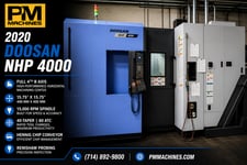 Daewoo Doosan #NHP-4000, CNC horizontal machining center, 60 automatic tool changer, 22" X, 25.2" Y, 26" Z