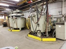 Lindberg #22-GR-3830-17TF, top loading vacuum furnace, 1700°F, Stokes 607-1/212 vacuum pump/blower, control