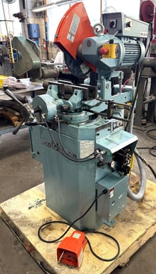 14" Scotchman #CPO-VS-350LT/PK/PD, miter cold saw, variable speed, 2" Solids, 4" Tube, power down feed, air