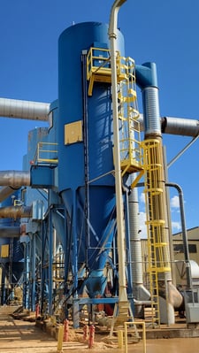 45000 cfm Donaldson Torit #376RFW10, Baghouse Dust Collector, (376) 10 long filter bags,