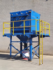 8000 cfm Wheelabrator #44-WCC, cartridge dust collector, (16) vertical cartridge filters, automatic pulse