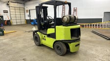 5500 lb. Clark #CGP30, LP Forklift, 189" lift, side shift, cushion tires, 2026