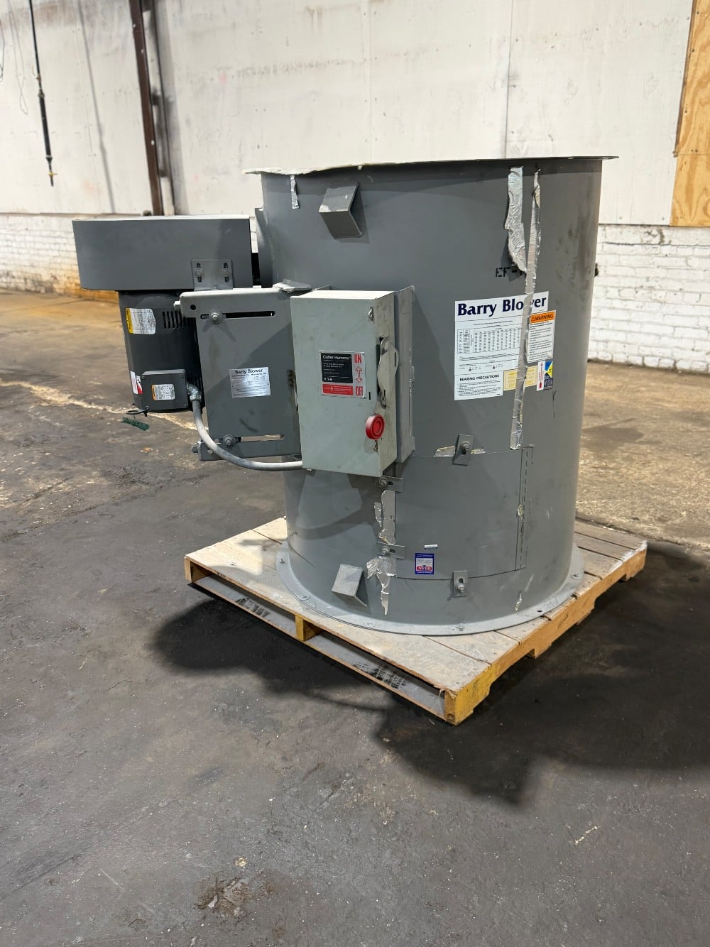 Barry #270-TUB-AF-CH, blower, 10 HP, 230-460 V., 3-phase, 60 Hz, 36" fan, S/N 11-02-405693-10-1