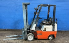 Nissan #CPJ01A15-V, Propane Forklift, 76" Lift Height, 77" Mast, 17141 Hours