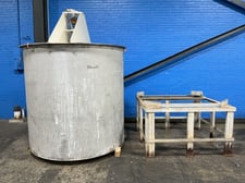 1269 Gallon Stainless Steel Tank with Mixer, 72" Diameter x 72" H