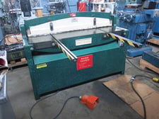 10 gauge x 4.5' National #NH5210, Hydraulic shear, 52", 5 HP, rear operated manual back gauge