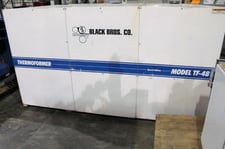 Black Brothers/Almex #TF3-4-8, thermoforming vacuum press, 52" x 100" table, 2" max panel, 14 PSI vacuum