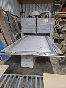 Shaw-Almex #TL5-4-8, thermoforming vacuum press, 54" x 108" top platen, 46" x 100" tray, 1" max part, 300&deg;F