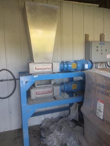 Franklin Miller #TM8512 Taskmaster, dual (stacked) shredders, twin shaft, low speed, high torque grinder
