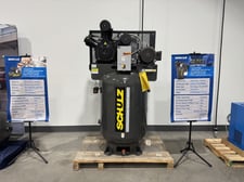 60 cfm, 175 psi, Schulz #15120HW60X-3, piston air compressor, 15 HP, 208-230/460 V., new