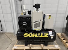 51 cfm, 125 psi, Schulz #SRP-3015-Compact, rotary screw air compressor, 15 HP, 2085-230/460 V., new