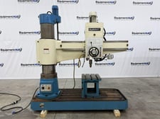 5' -13" Summit #5H, radial arm drill, hydraulic arm & head clamping, power arm elevation, plain box table