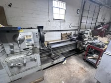32"/42" x 120" Poreba #TPK-80, gap bed engine lathe, 19" 4-jaw chuck, 3.75" bore, 8-800 RPM, A1-11, hydraulic
