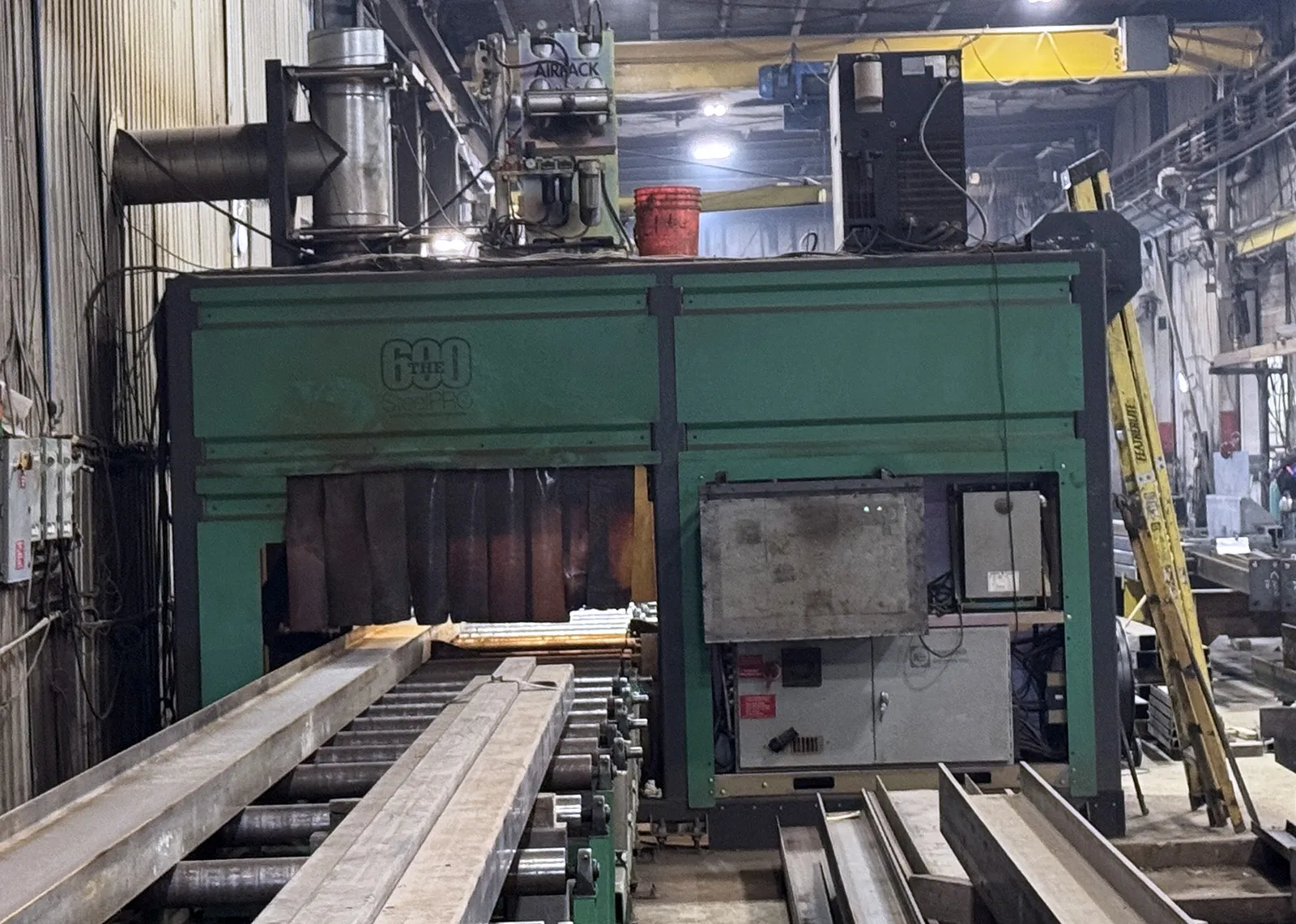 Inovatech #STEELPRO-600, robotic CNC plasma beam line, Hypertherm HD plasma, beams to 44" web x 17" flange