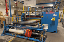 Dusenbery #835-24, 72" duplex slitter rewinder, 40" unwind diameter, 24" rewind diameter, 460 V., 3 Ph.