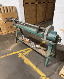 Dusenbery, 60" manual core cutter, 3" & 6" diameter cores