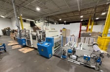 Moller #RW-1000, 39-3/8" (1000mm) counter roll rewinder, up to 250 m/min, 1999