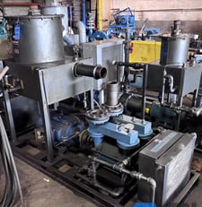 400 CFM, Travaini #TRO400S, liquid ring vacuum pump, 25 HP, 230/460 V., 27" HgV max, 2002