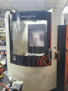 Mazak #VARIAXIS-I-700, 5-Axis, 24.8" X, 43.3" Y, 23.6" Z, 18000 RPM, 120 automatic tool changer, CAT 40, dual