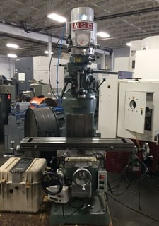 MSC #951710, vertical mill, 9" x42" tbl., 2 HP, 30" X, 13" Y, 16" Z, 78-4800 RPM, NMTB-30, new digital read