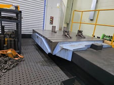 5.1" Daewoo Doosan #DBC-130II, CNC table type horizontal boring mill, Fanuc 31i-A, 63" x63" tbl., 118.9" X