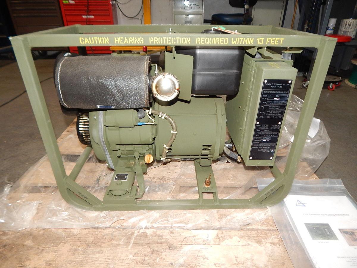 2 KW, Dewey #531A, diesel generator set, 1-ph