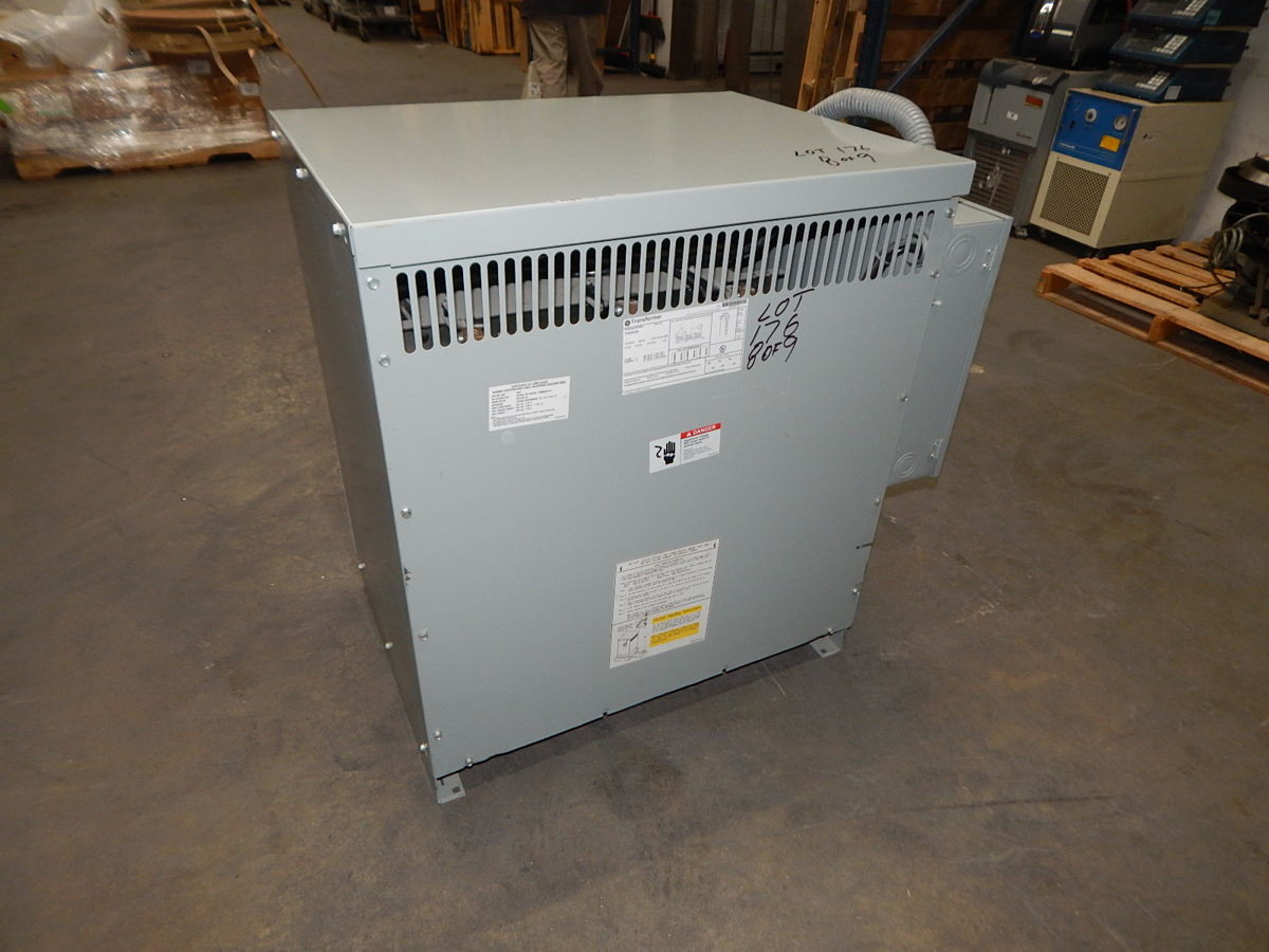 75 KVA 480 Primary, 208Y/120 Secondary, General Electric 9T83B3384, dry type transformer, 3 Phase