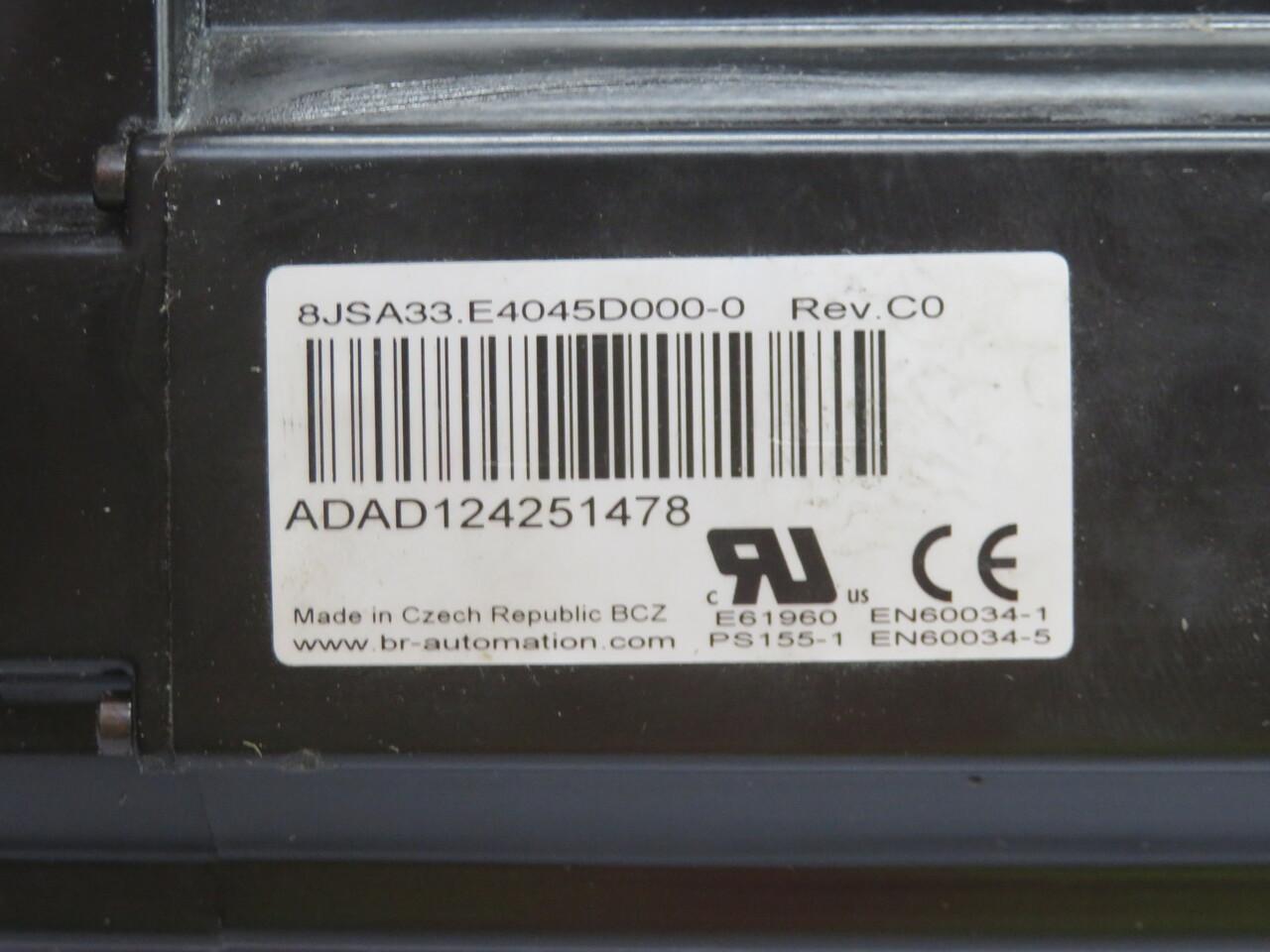 .66 KW B & R, 8JSA33.E4045D000-0, Servo Motor, 4500 RPM