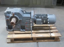 7.4 HP @ 1740 RPM, Flender, K148-M132SB4-L80/63NH, Gear Reducer w/ Motor