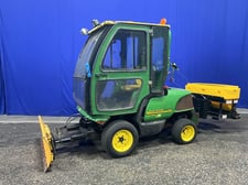 John Deere #1435, 4WD Tractor, w/ 54" Snow Plow & Salt Spreader Attachments