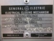 1600 Amps, General Electric, AKR-5A-50H-1, electrically operated, drawout, #AB1643