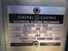 5000 Amps, General Electric, AKR-9D-125, electrically operated, drawout, #AB4573