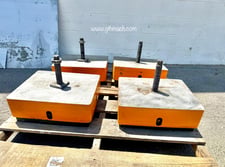 6" x 13-1/4" x 16-1/4" Micro / Isolator, Vibro isolation pads, 1-1/4" Studs
