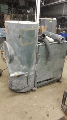 Aroc #PB-15, stationary vacuum cleaner, 450 cfm, 5 cu.ft., 62" x 30" x 65", 1991