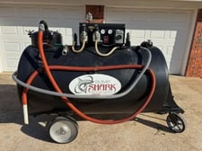 Cecor #CE10-200/200TW, sump shark coolant recovery/filtrati, 200-gallon horizontal steel tank, electric pump