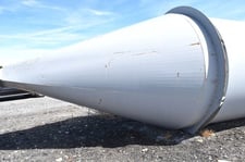 Conical Surge Hopper, 4' x 4' square top inlet, 10" x 10" bottom discharge, 11'-10" cone length, 9'-10" body