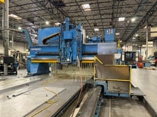 Fives Cincinnati, CNC Gantry Profiler/Machining Center, 3 spindle, 840" X Travel, 164" Y Travel, 28" Z, 144"