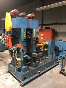 10.5" x 12" Fenn #101, 2-Hi Rolling Mills, patterned driven roll finish, 150 HP, 460 Volt, 3PH