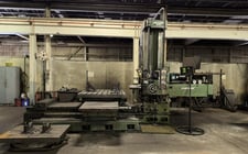 4" Daewoo Doosan #D110RT, table type horizontal boring mill, 28" spindle travel, digital read out, rotary