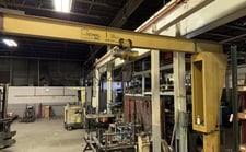 1 Ton, Gorbel, jib crane, 12' reach, powered budget hoist
