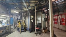 Nordson #EXCEL-2000 Bare spray booths, 10800 cfm, w/ 4x7 part window (2 available)