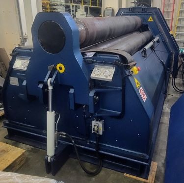 120" x 0.63" Faccin #4HEL/P-3134, 4 roll bending roll, 13.4" top, 12.6" lower, 8.7" side diameter rolls, 221