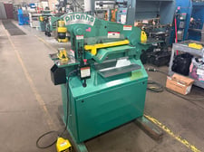 3" x 3" x 3/8" Piranha #P-50, Hydraulic Ironworker, 50 ton, 5" throat, 3 HP, 230 Volts, 3PH