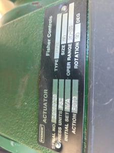 Fisher #1061, Vball Rotary Actuator, Size 60
