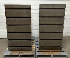 24" x 26" x 48" Heavy Duty T-Slotted Steel Angle Plates, 6 T-Slots, (2 available)