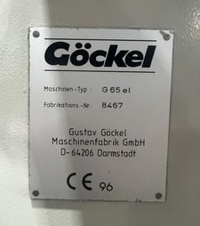 10" x 100.75" Gckel #G65EL, knife grinder, 100.75" X, 10" Y, 7" Z, 30 HP